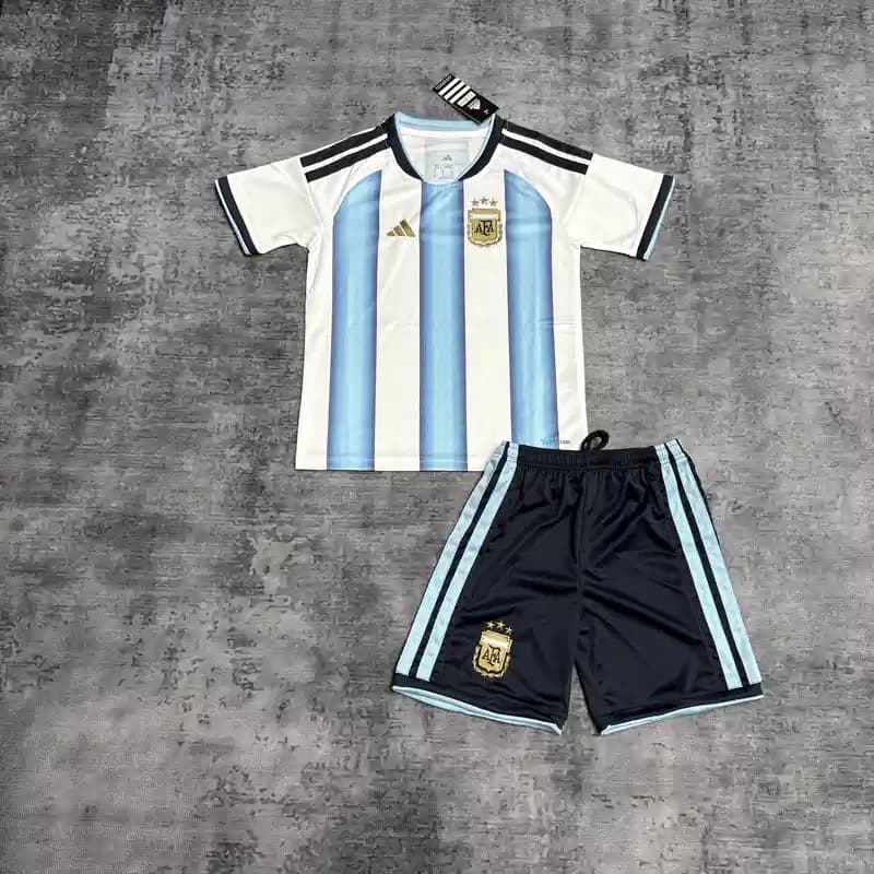 Official Argentina Kids Home Kit 2026 World Cup Edition (Shirt & Shorts Set)